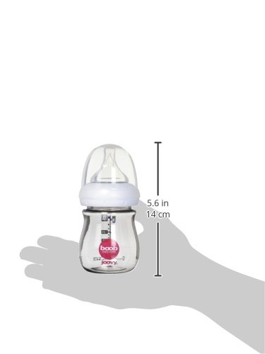 Joovy Boob Baby Bottles Made from Durable, Medical-Grade PPSU with CleanFlow Vent Technology to Prevent Nipple Collapse, Negative Pressure, and Colic Symptoms (5oz, 2pk)