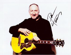 kirkland pete townshend, the who, 8 x 10 photo display autograph on glossy photo paper