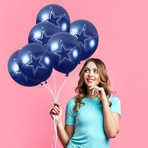 Dallas Cowboys Navy Blue Latex Balloons - 12" (6 Pack) - Unique, Durable & Eye-catching - Perfect For Game Day Parties & Decorations