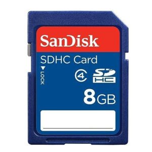 sandisk 8gb sdhc memory card (retail package) size: 8 gb