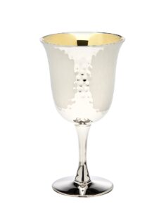 godinger hammered wine goblet small