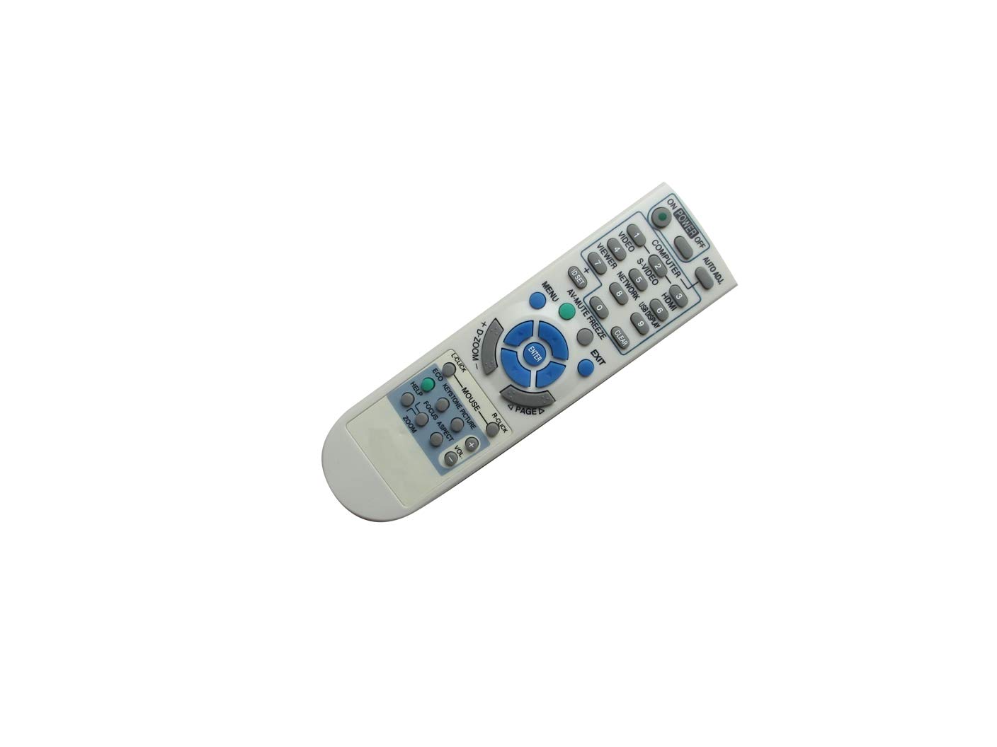 HCDZ Replacement Remote Control for NEC NP-U300X NP-U250X NP-U310W NP-U260W WXGA XGA DLP Projector