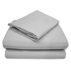 american baby company 100% natural cotton jersey knit toddler sheet set, gray, soft breathable, for boys and girls , 28x52 inch (pack of 1)
