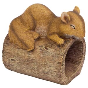 jolly the squirrel gutter guardian downspout statue