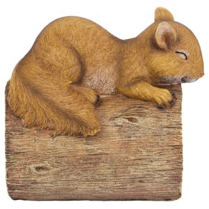Jolly the Squirrel Gutter Guardian Downspout Statue