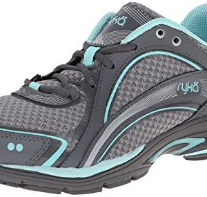 Ryka Women's Sky Walking Shoe, Frost Grey/Aqua Sky/Iron Grey, 9 US