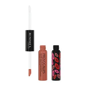 rimmel london provocalips 16hr kiss-proof lip color - two-step liquid lipstick to lock in color and shine - 730 make your move, .14 fl.oz.