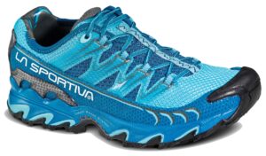 la sportiva ultra raptor women’s mountain trail running shoe, fjord/malibu blue, 38.5
