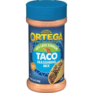 ortega seasoning mix, 40% less sodium taco, 6.5 ounce