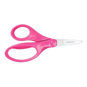 fiskars pink 5 pointed tip kids scissors