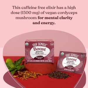 Cordyceps Mushroom Elixir by Four Sigmatic | Coffee Alternative with Organic Cordyceps Mushroom Powder, Rose Hips & Schisandra | Support Energy & Athletic Performance, Keto & Portable | Pack of 20