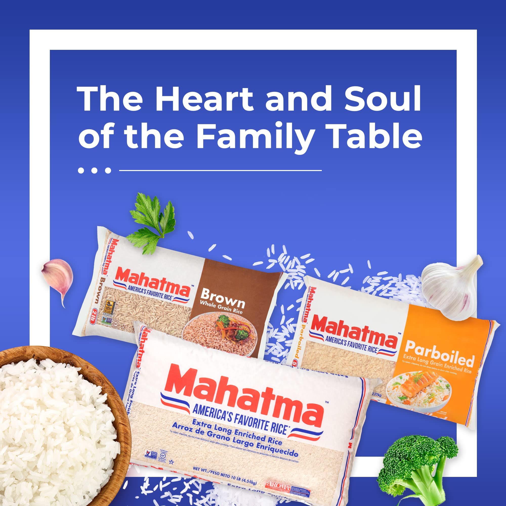 Mahatma Extra Long Grain White Rice, 10 Pound, Gluten-Free and Non-GMO, Rice Bulk Bag (Pack of 1)