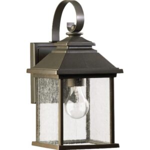 quorum 7940-7-86 traditional one light wall mount from pearson collection in bronze/dark finish,