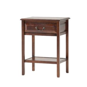 christopher knight home banks acacia wood accent table, brown mahogany