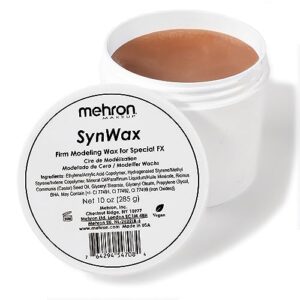 mehron makeup synwax | firm modeling wax for special fx | scar wax sfx makeup for fake scars, fake wounds, & halloween effects 10 oz (283 g)