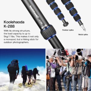 Koolehaoda Professional 65-inch Camera Aluminium Monopod with Folding Three Feet Support Stand