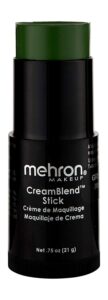 mehron makeup creamblend stick (0.75 ounce) (green)