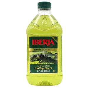 iberia premium blend, sunflower oil & extra virgin olive oil, high heat frying, 68 fl oz