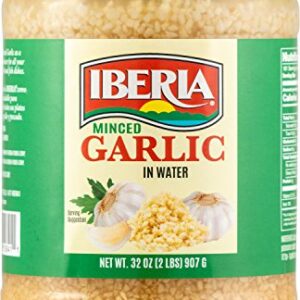 Iberia Minced Garlic In Water, 32 Ounce