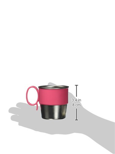 Innobaby Din Din Smart Stainless Steel Cup (9 oz) with Handle for Babies, Toddlers and Kids. BPA Free, Pink , 9.5 Ounce