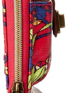 Sakroots Women's Artist Circle Smartphone Crossbody, Hot Pink Flower Power, One Size