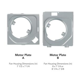 Broan-NuTone BKR60 QuickKit Ultra-Quiet Bath Fan Replacement Motor and Cover/Grille, 60 CFM, 20% more power, White