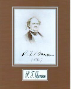 kirkland signature p.t. barnum, 8 x 10 photo display autograph on glossy photo paper