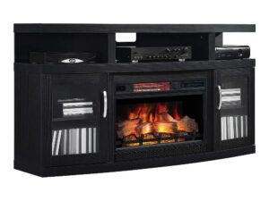 cantilever infrared electric fireplace media cabinet - 26mm5508-nb04