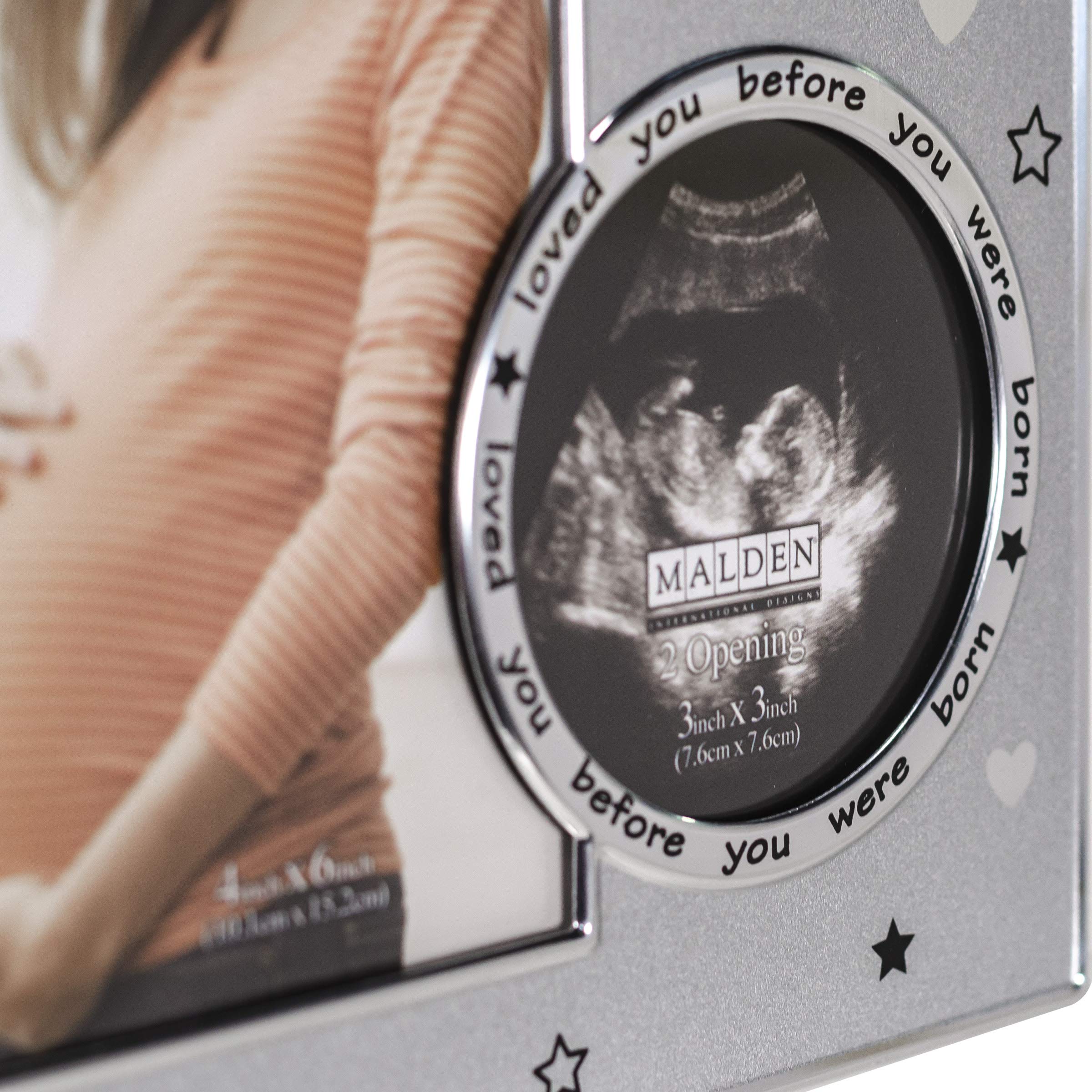 Malden International Designs 5408-20 My Sweet Baby Ultrasound Photo Picture Frame, 4x6, Silver