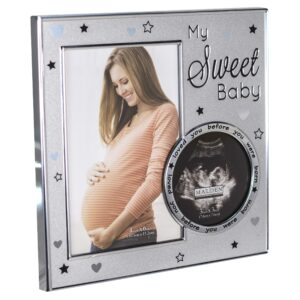 Malden International Designs 5408-20 My Sweet Baby Ultrasound Photo Picture Frame, 4x6, Silver