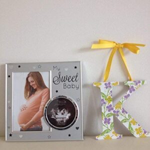 Malden International Designs 5408-20 My Sweet Baby Ultrasound Photo Picture Frame, 4x6, Silver