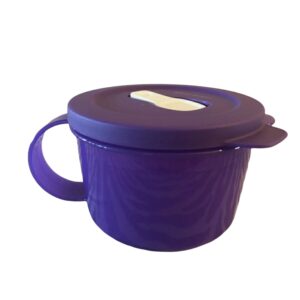 tupperware crystalwave microwave soup mug 16 oz lavender purple