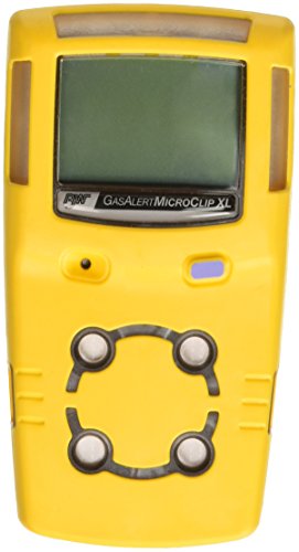 BW Technologies MCXL-XWHM-Y-NA GasAlertMicroClip XL 4 Gas Detector, CO, H2S, LEL and O2, Yellow