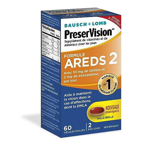 PreserVision AREDS 2 Eye Vitamin & Mineral Supplement, Contains Lutein, Vitamin C, Zeaxanthin, Zinc & Vitamin E, 60 Minigels (Packaging May Vary)