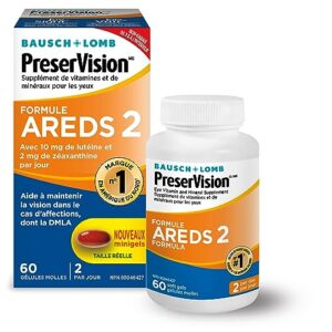 PreserVision AREDS 2 Eye Vitamin & Mineral Supplement, Contains Lutein, Vitamin C, Zeaxanthin, Zinc & Vitamin E, 60 Minigels (Packaging May Vary)