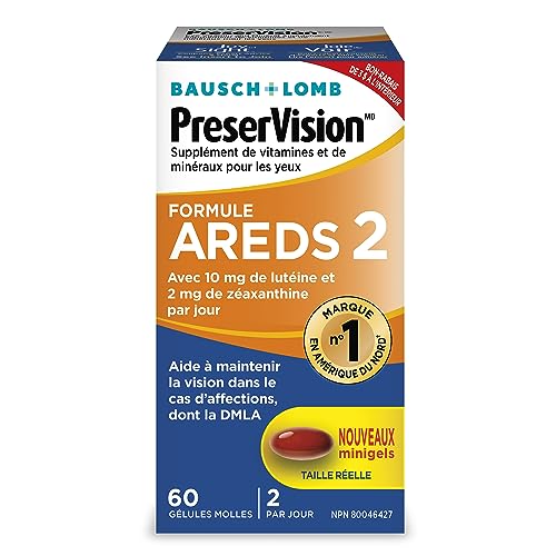 PreserVision AREDS 2 Eye Vitamin & Mineral Supplement, Contains Lutein, Vitamin C, Zeaxanthin, Zinc & Vitamin E, 60 Minigels (Packaging May Vary)