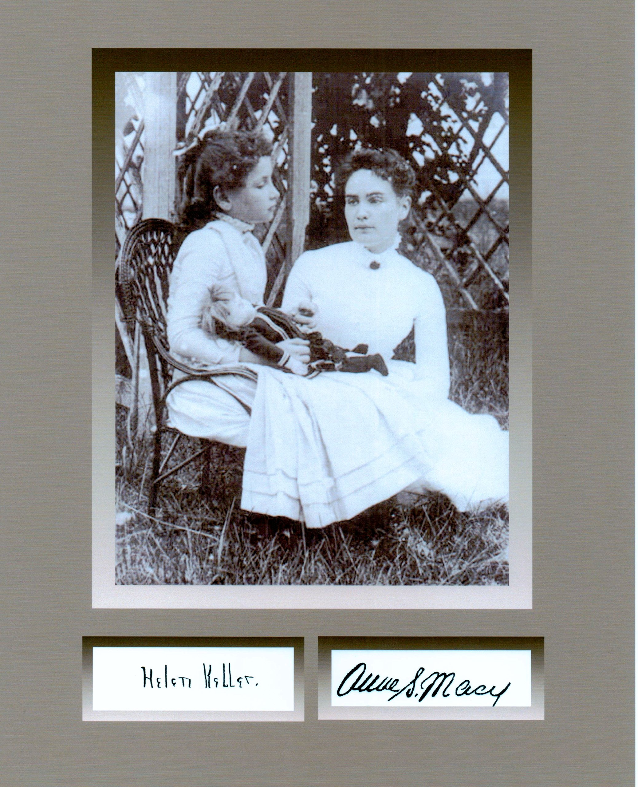 Kirkland Helen Keller & Anne S. Sullivan-Macy, 8 X 10 Photo Autograph on Glossy Photo Paper