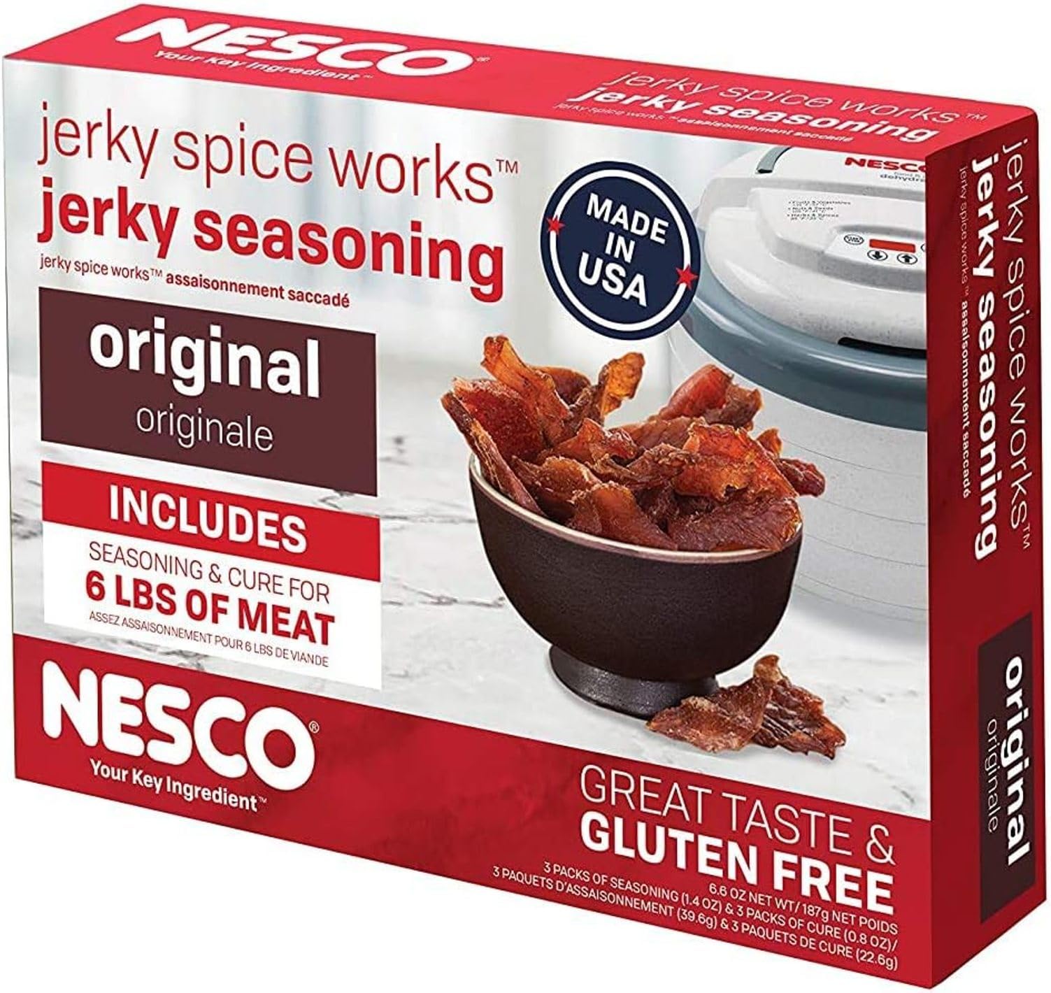 Nesco Original Flavor Jerky Seasoning and Cure for 6 Pounds of Meat