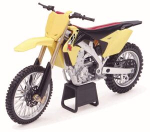 new-ray 1/12 suzuki rm-z450 2014 suzuki motocross/off-road bike, yellow, (57643)