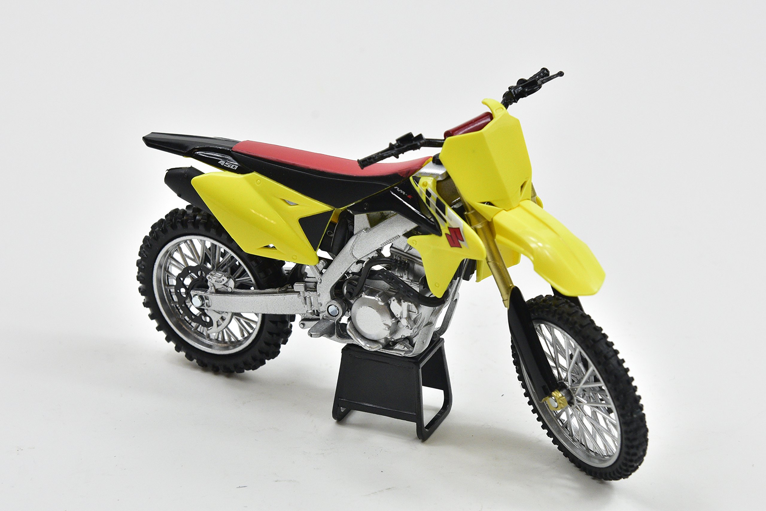 New-Ray 1/12 Suzuki RM-Z450 2014 Suzuki Motocross/Off-Road Bike, Yellow, (57643)