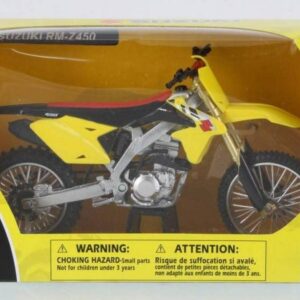 New-Ray 1/12 Suzuki RM-Z450 2014 Suzuki Motocross/Off-Road Bike, Yellow, (57643)