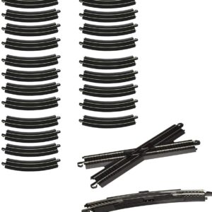 Bachmann Trains Snap-Fit E-Z TRACK E-Z TRACK FIGURE 8 TRACK PACK - STEEL ALLOY Rail With Black Roadbed - HO Scale Medium