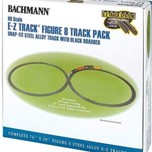 Bachmann Trains Snap-Fit E-Z TRACK E-Z TRACK FIGURE 8 TRACK PACK - STEEL ALLOY Rail With Black Roadbed - HO Scale Medium