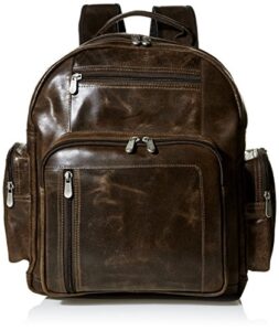 piel leather travel backpack, vintage brown, one size