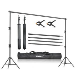 EMART Photo Video Studio 9.2 x 10ft Heavy Duty Background Stand Backdrop Support System Kit with Carry Bag for Photography