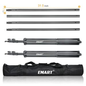 EMART Photo Video Studio 9.2 x 10ft Heavy Duty Background Stand Backdrop Support System Kit with Carry Bag for Photography