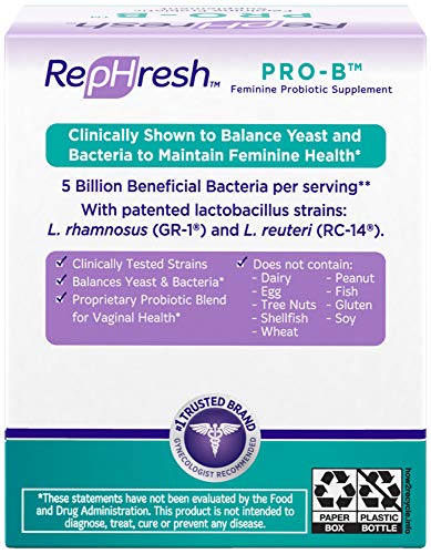 RepHresh Pro-B Probiotic Supplement for Women, 30 Oral Capsules