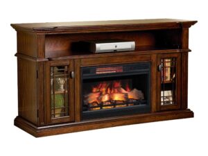 chimneyfree wallace infrared electric fireplace entertainment center in empire cherry - 26mm1264-epc