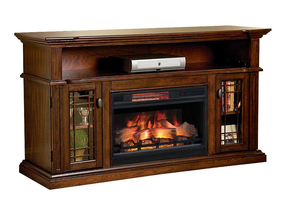 ChimneyFree Wallace Infrared Electric Fireplace Entertainment Center in Empire Cherry - 26MM1264-EPC