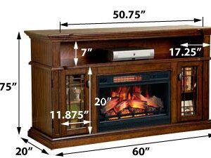 ChimneyFree Wallace Infrared Electric Fireplace Entertainment Center in Empire Cherry - 26MM1264-EPC